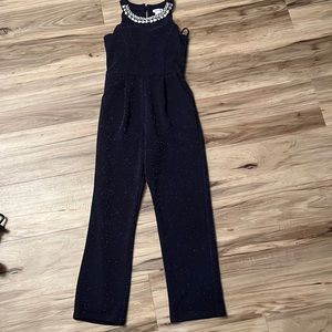 Monteau Girl beauty Romper size 8  Navy Blue